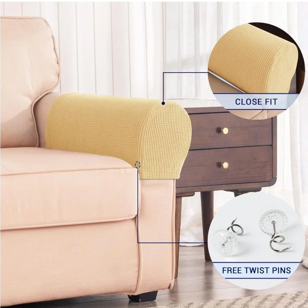 subrtex Stretch Armrest Covers Spandex Arm Covers